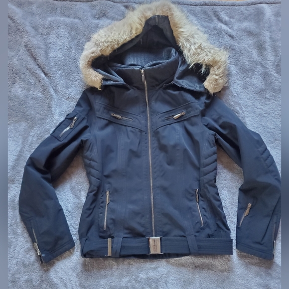 SPYDER Pinnacle GTX Infinium Jacket - Women' Size 10Faux Fur Detachable Hood